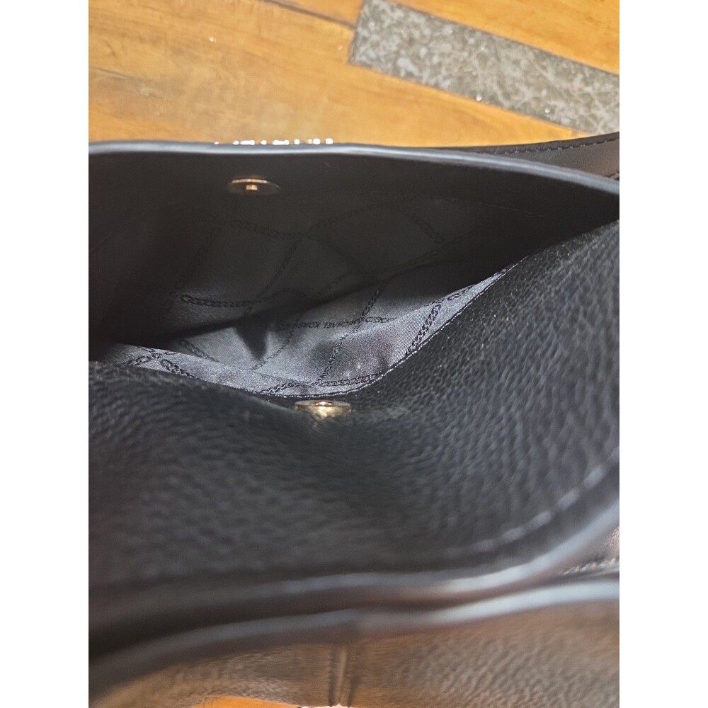 Michael Kors Molly Large Pebbled Leather Shoulder Tote Black Purse 30S2G6ME3L - Picture 6 of 9
